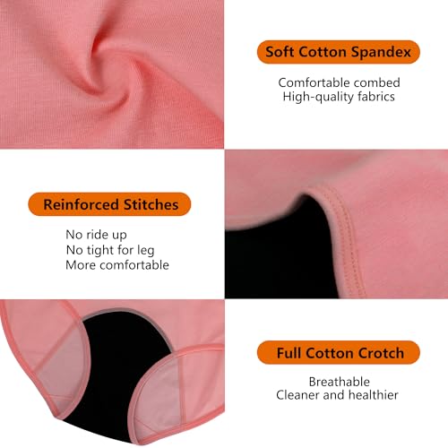 Image of Teens Girls Period Underwear Kids Period Panties Menstrual Leakproof Protective Underwear for Teens Cotton Briefs