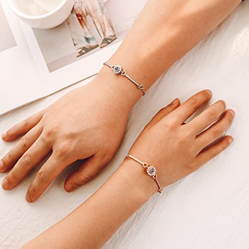 Emiristic Personalized Photo Bracelet With Picture Inside - Customized Picture Double Heart Bracelet For Women Girls - Sentimental Gifts For Memorial Day, Mother's Day. Valentine's Day. Anniversary #TOP5