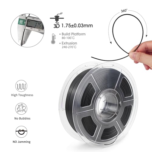 Image of iSANMATE ASA 3D Printer Filament Bundle 4KG (8.8lbs), UV & Weather Resistant 3D Printer Filament Perfect for Outdoor Functional Parts, Black+Black+White+White