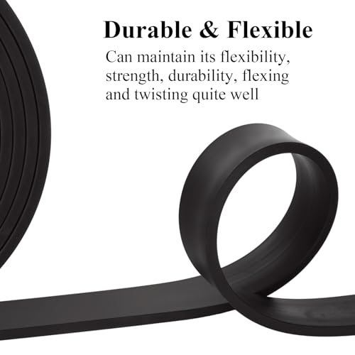 LISHINE Neoprene Rubber Sheet 1/4\" Thick x 1\" Wide x 236\" Long, Solid Rubber Sheets, Rolls & Strips for Gaskets Material, Pads, Crafts, Weather Stripping, Flooring, Black