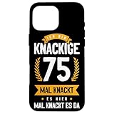 私は75 歳 ここもあちこちもギシギシ 面白いバースデーシャツ スマホケース iPhone 16 Pro Max 用