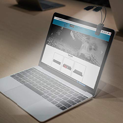 Infitronic IN3LED2NL - 6 LEDs Notenpultleuchte/Leselampe/Notenpultlampe/Klemmleuchte/Notenlampe/Buchlampe Schwarz