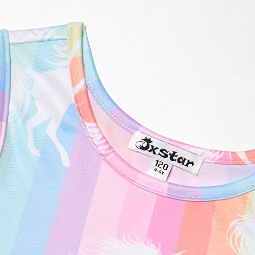 Image of Jxstar Matching Girls & Doll Flower Dresses Sleeveless Summer 18 inch Dolls Clothes