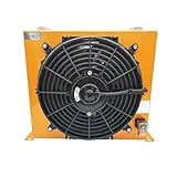 Puissance : 5800W Extracteur d\'Air, AH1012T-CA Refroidisseur d\'air hydraulique Grue montée sur camion Refroidisseur de refroidissement de réservoir de carburant modifié Radiateur d\'huile refroidi par air(DC 24V)