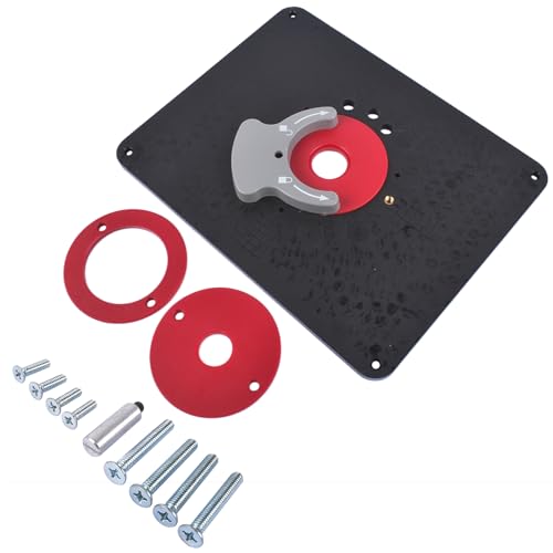 PRS4036 Series Precision Router Table Insert Plate Kit with Level-Loc Rings (Predrilled Holes) - Compatible with Bosch 1617 Porter Cable 690/890