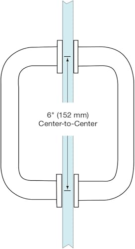 Miniatura 5 de CRL 6 níquel cepillado Mangos Tubulares de back-to-back 3diámetro de 4 ducha puerta Pull