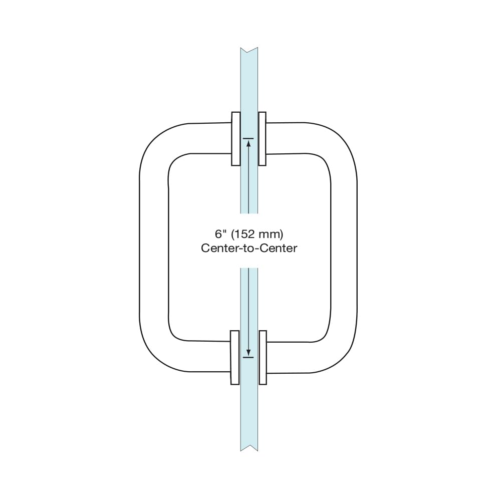Gebürstet Nickel 15,2 cm BM Serie Stahlrohr Back-to-Back-Pull Griff