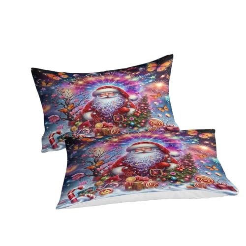 Housse de couette Noël 220x240 avec taie d'oreiller microfibre - 3