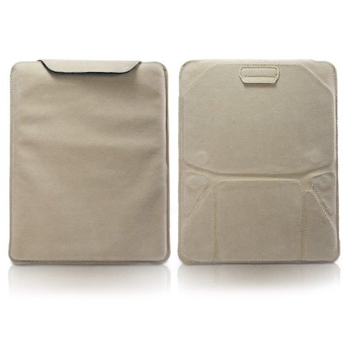 BoxWave Case Compatible with Teguar TRT-4680-08 - Velvet Pouch Stand, Velour Slip Sleeve Built-in Foldable Kickstand - Tan