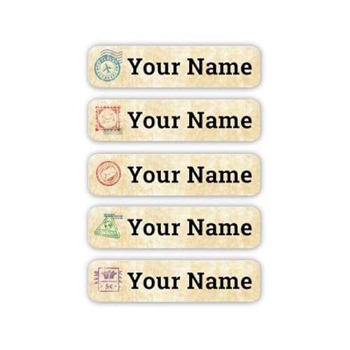Oliver's Labels Iron-on Clothing Labels, 60 Durable Personalized Name Labels & Tags (Postage)