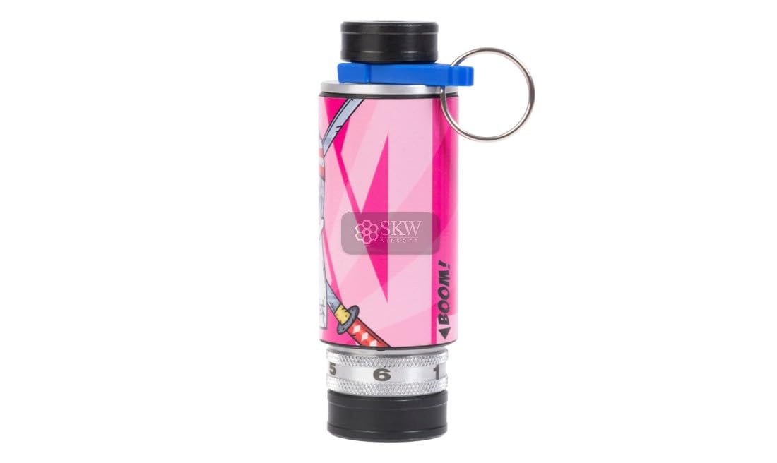 Genérico Granada de Detonación Saigo Defense Kamikaze XL, Rosa, 13,6 cm, 6 Cartuchos de Fogueo 9mm, para Entrenamiento y Airsoft