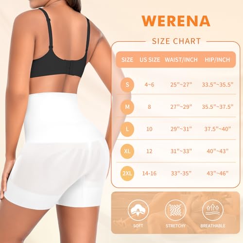 Image of Werena Shapewear for Women Tummy Control Shaping Shorts High Waist Body Shaper Panties Underwear Slip Shorts Under Dresses