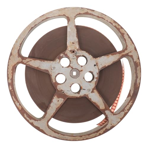 Bobine de film décoration murale rustique en métal style vintage cinéma industriel