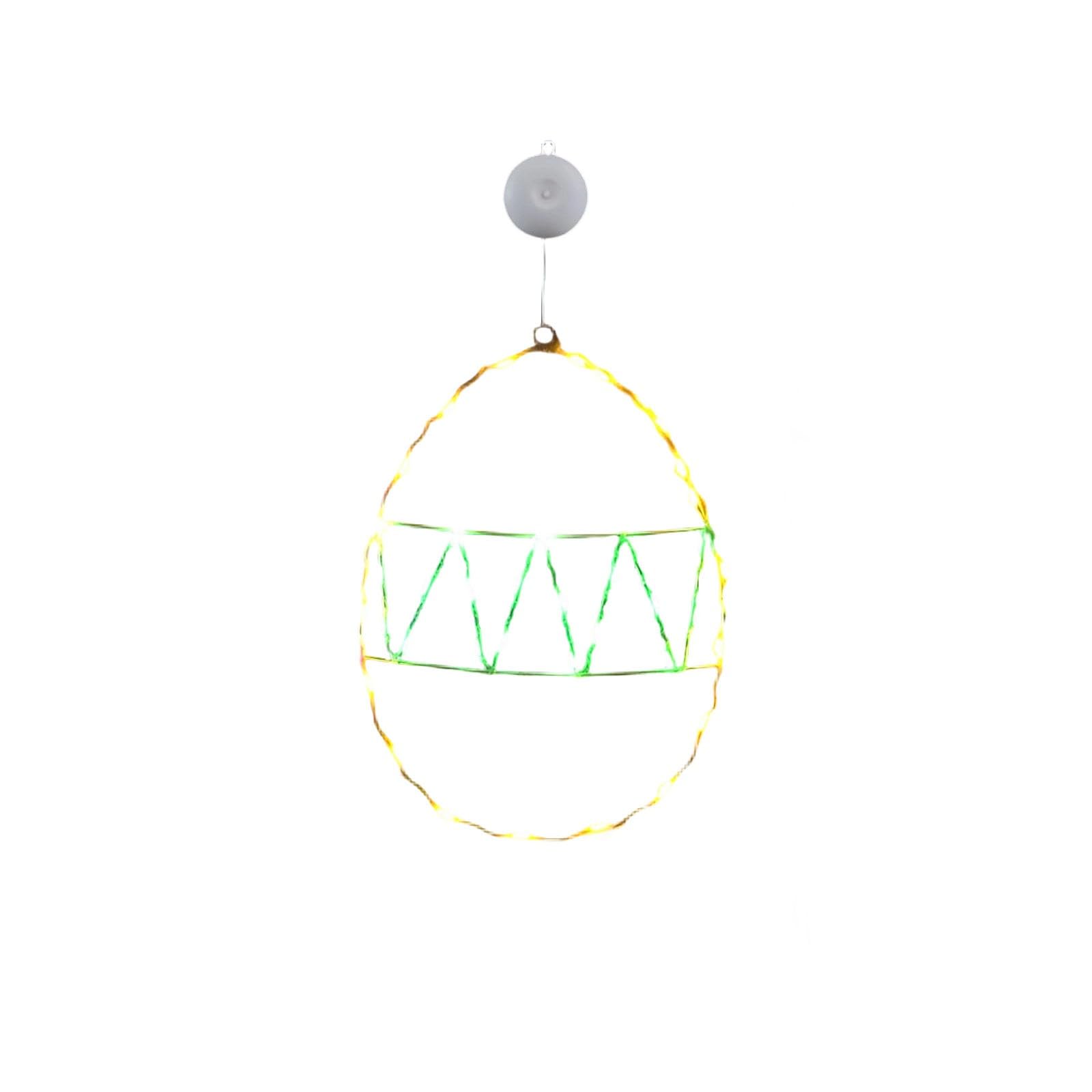 Adorno colgante de Pascua decorativo con huevo de conejo, para pared, puerta, ventana, festival, fiesta de celebración (amarillo, 30 cm)