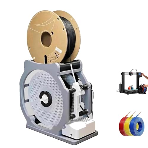 3D Industrial Filament Respooler,Intelligent Wire Winding Machine,Smart Start and Stop,No Tangling,Automatic Filament Rewinder for 1kg Spools,Welding Thread Winder,for PLA/PETG/ABS/TPU (Gray)
