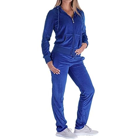 Facitisu Royal Blue Velvet Tracksuit Set Cover