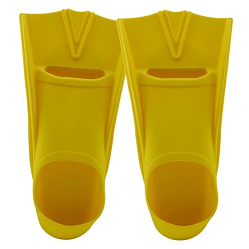 ELEOPTION Fins Full Foot Lightweight for Diving,Snorkeling,Swimming Snorkeling Scuba Diving Swim FINS (Yellow, S)
