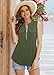 Bulotus Plus Size Women Sleeveless Tunic Tank Tops V Neck (XX-Large, Army Green)