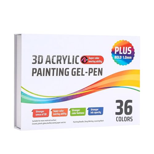 Stylos gel acrylique rétractables de 54 couleurs pour dessin