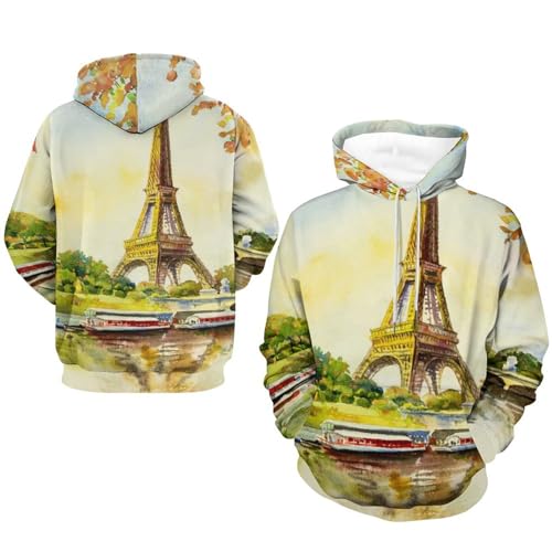 Sweat à capuche unisexe noir en taille S pull confortable à manches longues - 7