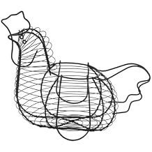 Metal Chicken Egg Basket Chicken Shaped Egg Basket Living Room Decoration Storage Wire Fruit Egg Basket for Kitchen Farmhouse