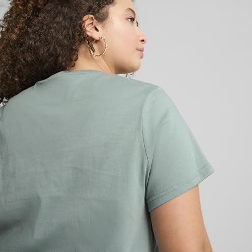 Image of Puma Women Cotton Letter Print Regular Fit Tees