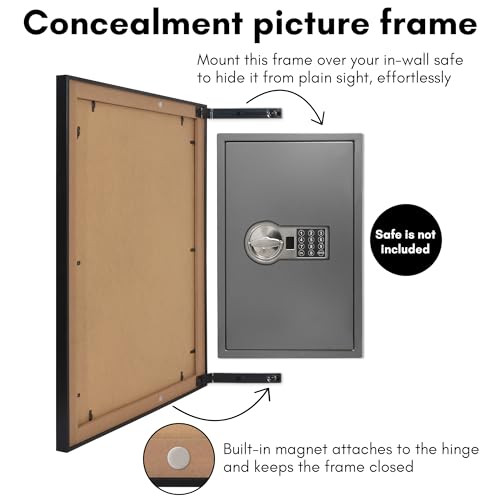 Americanflat Concealment Picture Frame - Black