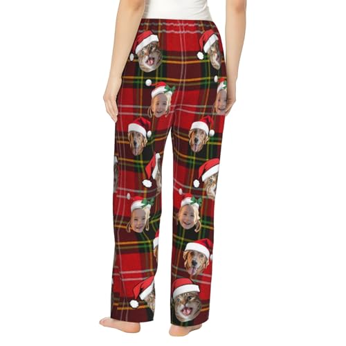 Women's Pajama Pants Christmas Reindeer Sleep Bottoms, Soft Comfy Pajama Lounge Pants with Pockets4