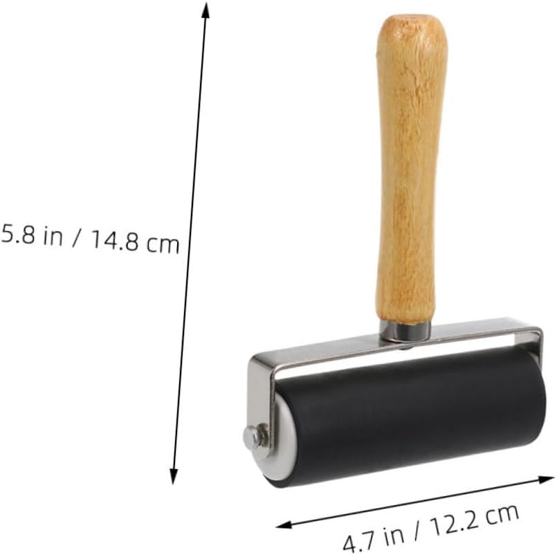 HOMSFOU 3pcs Printmaking Roller Ink Applicator Ergonomic Handle Crafting Rollers for Smooth Inking and Painting and Construction for Projects