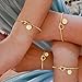 Turandoss Knot Bracelet Gifts for Women - Dainty 14K Gold Plated Small Initial Knot A Letter Bangle Bracelets for Women Jewelry Birthday Gifts for Her