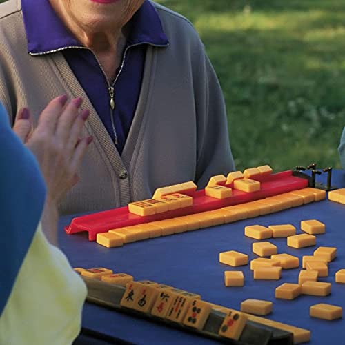 Ironwalls Chinese Mahjong Set With 144Pcs 0.9” Mini Mahjong Tiles, Portable Vintage Traditional Mahjong Majong Mah Jongg Set With 2Pcs Dice & Wooden Carrying Case For Travel Family Party Game #TOP1