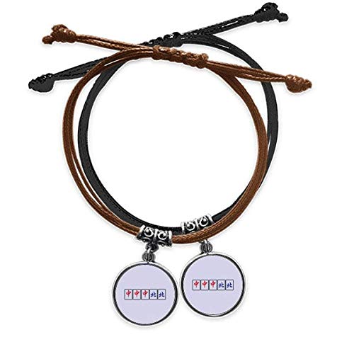 Bracelet mah-jong cuir double idéal pour partager votre passion au quotidien