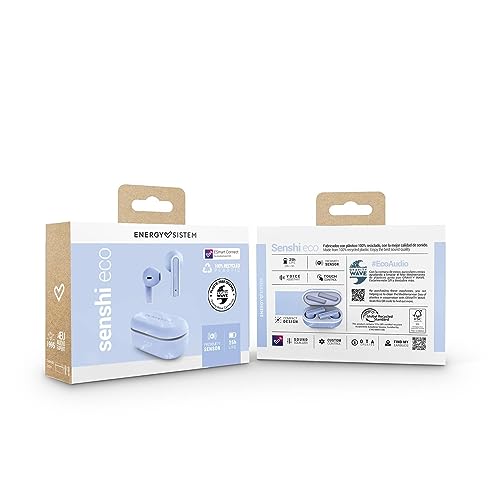 Energy Sistem Senshi Eco Cuffie True Wireless Stereo Con Plastica Riciclata (Sensore Di Prossimità, Voice Assistant, Batteria 25Ore, App Esmart Connect) Blu - 6