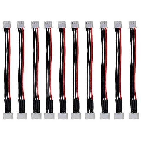 Yiqigou 10 Pcs 15cm JST-XH 2S 3S 4S 5S 6S Balance Silicone Extension Cable Wire Lead JST-XH (Male to Female) Connector Adapter Plug Wire Balance Leads Extension Cable (2S) Cover
