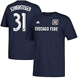 adidas Bastian Schweinsteiger Chicago Fire Herren Navy Spieler Name und Nummer T-Shirt, Herren, navy, Small