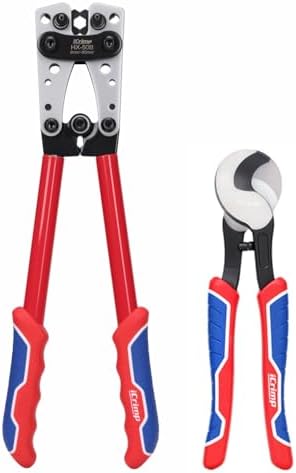 iCrimp Battery Cable Lug Crimping Tool for 8, 6, 4, 2, 1, 1/0 AWG...