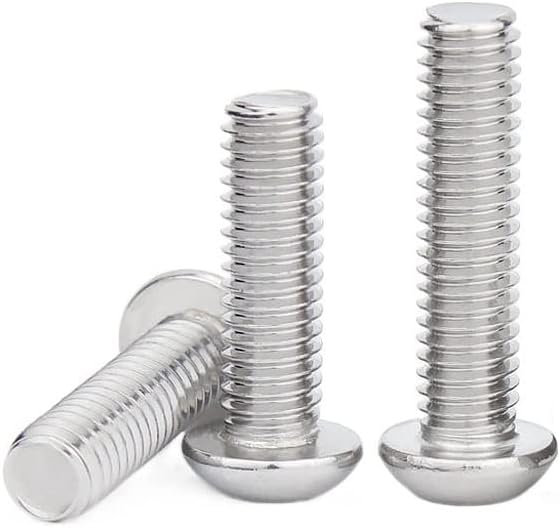 Long Socket Screws Long Socket Screws, 10/50pcs 3-60mm M3 M4 304 Stainless Steel Hexagon Hex Socket Button Head Screw Bolts Round Head Screw ISO7415(16mm)