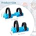 Toddler Ice Skates, Kids Adjustable Double Runner Ice Skates with Hook and Loop Fastener Straps, Blue Double Blade Ice Skates for Winter Toddler Training Shoes Beginner