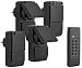 Produktbild mumbi 24280 Funksteckdosen-Set Outdoor (spritzwassergeschützt, IP44), 4x Funksteckdose + 1x Fernbedienung, 1100 Watt, Schwarz