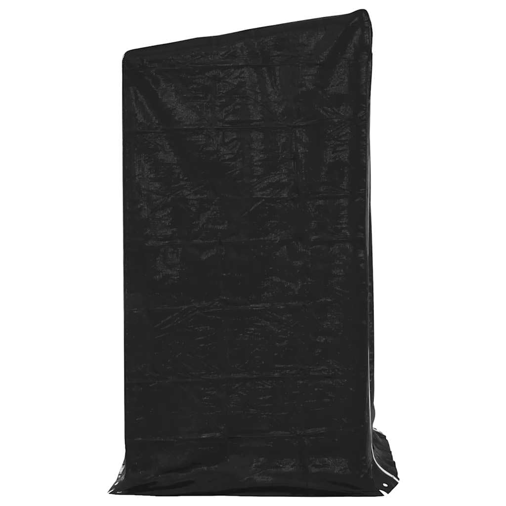 Estantería para leña con protección contra la lluvia, 100 x 100 x 200 cm, de acero galvanizado, para guardar leña para chimenea, para exteriores, funda para lluvia con cremalleras, máx. 180