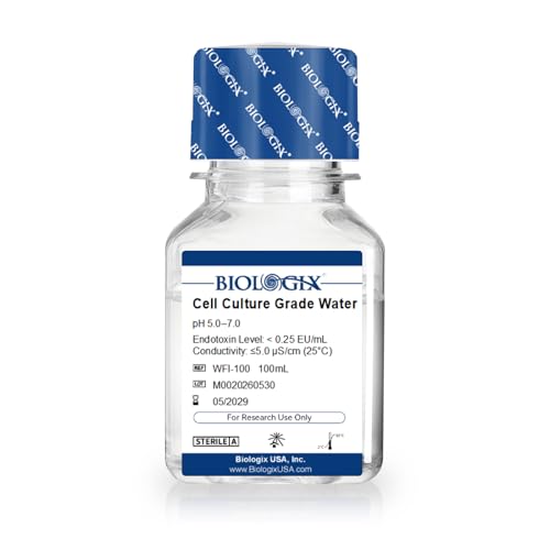 CryoKing Lab Cell Culture Grade Water Endotoxin 0.25 EU/mL Multiple Distillations 100ml/Bottles