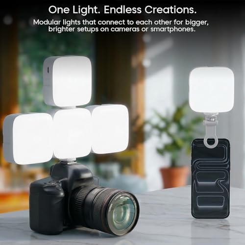 Image of Sounce RGB LED Video Light with Built-in Battery, 360 HSI Color, 3000K-6000K Adjustable Temperature, 8 Brightness Levels, 9 FX Modes, Type-C Charging, Portable Light for Photography, Video & Vlogging