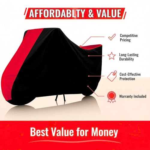Image of Motorcycle Bike Body Cover for Outdoor Use - Heavy Fabric Water Resistant Two Wheeler Cover with UV, Dust & Rain Protection Compatible for Classic 350