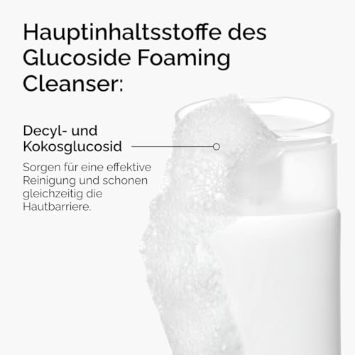 The Ordinary Glucoside Foaming Cleanser, Mildes, schäumendes Gesichtswaschgel für alle Hauttypen, einschließlich empfindlicher Haut, 150ml