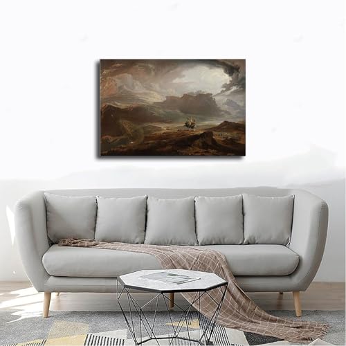 Toile John Martin Macbeth tableau décoration murale salon bureau 20x30 - 4