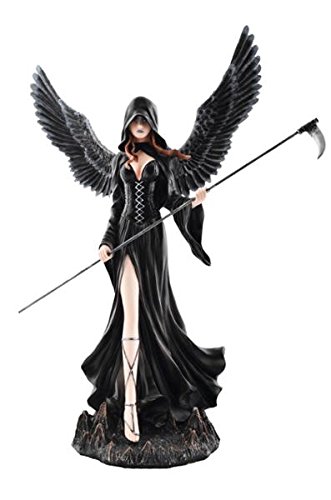 Unbekannt XXL Dunkler Todesengel m.Sense, Innocent Death 61cm Fee Figur...