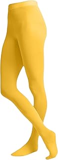 Sponsored Ad - EMEM Apparel Women's Solid Colored Opaque Microfiber Footed Tights