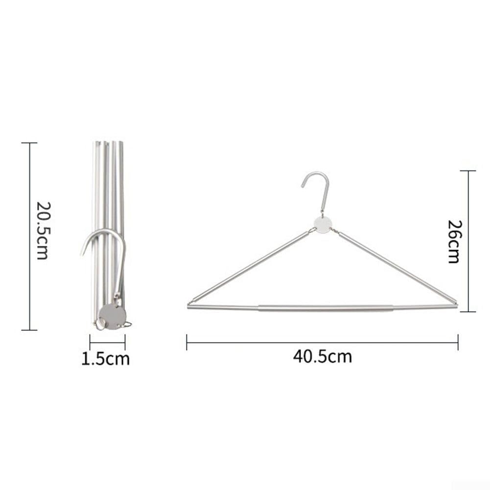 Percha plegable de viaje – Percha antideslizante de aleación de aluminio que ahorra espacio para el hogar, hotel, camping y vacaciones – Accesorio de viaje perfecto para ropa de nizing