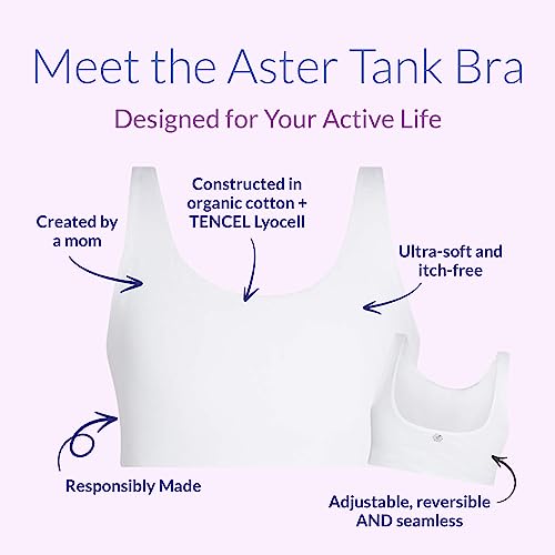 Bleuet Aster Tank Bra – Organic Cotton Reversible First Bra for Tweens & Teens | Seamless, Ultra Soft, Wide Band, Tag-Free2