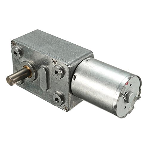 EsportsMJJ DC 12V 0.6rpm Reversible High torque Turbo Worm Gear Motor GW370 DC Reducer Motor
